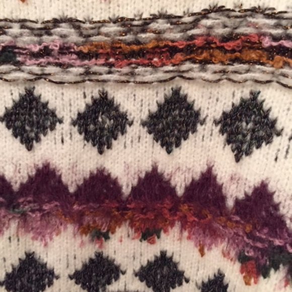 NWT - sweater, multi-colors/cream base, XL 16-18 - Picture 2 of 7